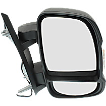 Passenger Side Mirror, Manual Adjust, Non-Heated, Textured Black, Manual Folding, In-housing Signal Light, No Blind Spot Feature, No Memory, No Puddle Light, No Auto-Dimming