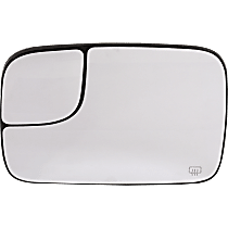 Driver Side Mirror Glass, Heated, Towing, With Blind Spot Glass, Flat, For Models With Power Trailer Towing Mirror, Fold-Away