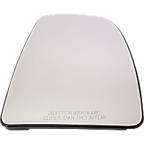 Passenger Side, Upper Mirror Glass, Heated, No Blind Spot Sensor, For Models without Towing Mirror
