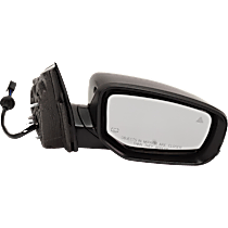 Passenger Side Mirror, Power, Manual Folding, Heated, Paintable, In-housing Signal Light, No Memory, With Puddle Light, No Auto-Dimming, With Blind Spot Detection in Glass