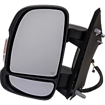 Driver Side Mirror, Power Adjust, Heated, Textured Black, Power Folding, In-housing Signal Light, No Blind Spot Feature, No Memory, No Puddle Light, No Auto-Dimming