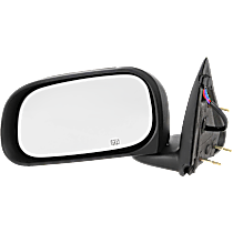 Driver Side Mirror, 6x9-inch, Power, Heated, Textured Black