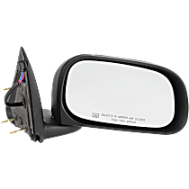 Passenger Side Mirror, Power, Manual Folding, Heated, Textured Black, No Signal Light, No Memory, No Puddle Light, No Auto-Dimming, No Blind Spot Feature