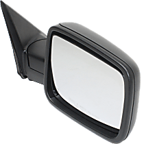 Passenger Side Mirror, Power, Manual Folding, Heated, Textured Black, Without Signal Light, Memory, Puddle Light, Auto-Dimming, and Blind Spot Feature, For Models Without Towing Package