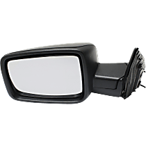 Driver Side Mirror, Manual Adjust, Non-Heated, Textured Black, Manual Folding, No Signal Light, No Blind Spot Feature, No Memory, No Puddle Light, No Auto-Dimming, With Temperature Sensor, For Models Without Towing Package