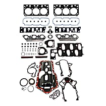 Engine Gasket Set, 6 Cyl 3.8L, EngineVin : K, OHV, 12 Valve, With Guides On Intake Gasket Ends - 