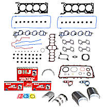 Engine Rebuild Kit, 8 Cyl 4.6L, Re-Ring Kit Includes Full Gasket Set, Piston Rings Set, & Engine Bearings Set - 