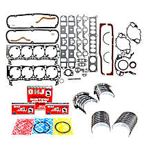 Engine Rebuild Kit, 8 Cyl 5.8L, OHV, With HO Engine, 16 Valve, Re-Ring Kit Includes Full Gasket Set, Piston Rings Set, & Engine Bearings Set - 