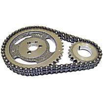 Timing Chain Kit, VIN: E, OHV, 16 Valve, Double Roller Chain, Heavy Duty, Without Roller Cam, 8 Cyl 5.0L - 