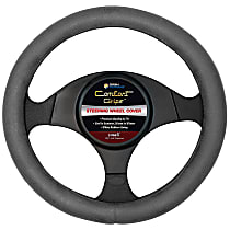 3311GY Comfort Grips Ultra Plush Steering Wheel Cover - Gray, Microfiber and memory foam, Universal 13.5-14.4 in., Slip-On, Sold individually