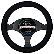 3312BK Comfort Grips Ultra Plush Steering Wheel Cover - Black, Microfiber and memory foam, Universal 14.5-15.4 in., Slip-On, Sold individually