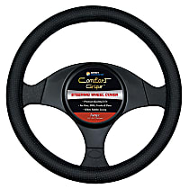 3333BK Comfort Grip Sedona Grip Steering Wheel Cover - Black, Leather, Universal 15.5-16.5 in., Slip-On, Sold individually