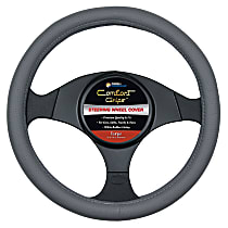 3333GY Comfort Grip Sedona Grip Steering Wheel Cover - Gray, Leather, Universal 15.5-16.5 in., Slip-On, Sold individually