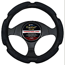 3351BK Comfort Grip Multi Grip Steering Wheel Cover - Black, Faux Suede, Universal 13.5-14.5 in., Slip-On, Sold individually