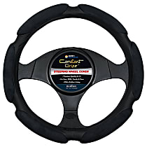 3352BK Comfort Grip Multi Grip Steering Wheel Cover - Black, Faux Suede, Universal 14.5-15.5 in., Slip-On, Sold individually