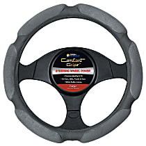 3353GY Comfort Grip Multi Grip Steering Wheel Cover - Gray, Faux Suede, Universal 15.5-16.5 in., Slip-On, Sold individually