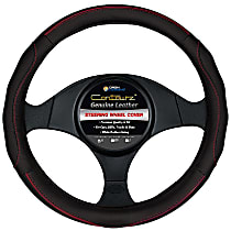 3401BK Comfort Grip Contourz Pro Grip Steering Wheel Cover - Black, Leather, Universal 13.5-14.5 in., Slip-On, Sold individually