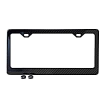LF01 License Plate Frame - Gloss Black, Stainless Steel, Universal, Sold individually
