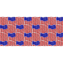 Sun Shade - Red, White And Blue, Fabric, Fits 21 in. to 27 in., Universal, Sold individually