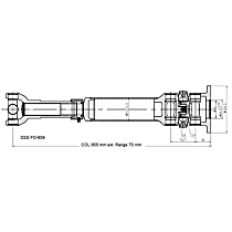 FO-609 Driveshaft - Replaces OE Number F81Z4A376PA, 40.38 in. Length - Front