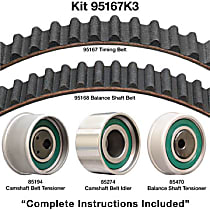 Timing Belt Kit, Interference Engine, Water Pump Not Included, 4 Cyl 2.0L, OE Replacement Series - 