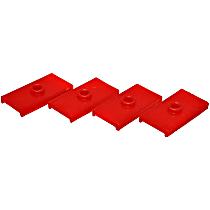 10.6102R Leaf Spring Plate Bushing - Red, Polyurethane, Direct Fit