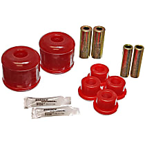 16.7105R Trailing Arm Bushing - Red, Polyurethane, Direct Fit, Set of 4