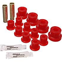 2.2102R Leaf Spring Bushing - Red, Polyurethane, Direct Fit, 2-spring-and-shackle set