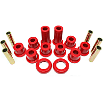 3.2129R Leaf Spring Bushing - Red, Polyurethane, Direct Fit, 2-spring-and-shackle set