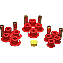 3.2141R Leaf Spring Bushing - Red, Polyurethane, Direct Fit, 2-spring-and-shackle set