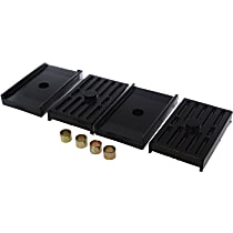 3.6112G Leaf Spring Plate Bushing - Black, Polyurethane, Direct Fit