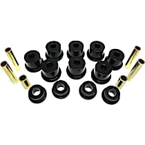 Leaf Spring Bushing - Black, Polyurethane, Direct Fit, 2-spring-and-shackle set
