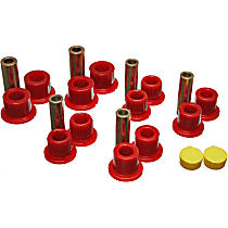 4.2147R Leaf Spring Bushing - Red, Polyurethane, Direct Fit, 2-spring-and-shackle set