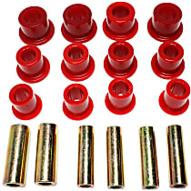 4.2148R Leaf Spring Bushing - Red, Polyurethane, Direct Fit, 2-spring-and-shackle set