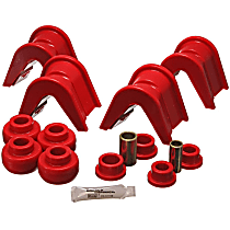 4.7105R Radius Arm Bushing - Red, Polyurethane, Direct Fit, Set of 14