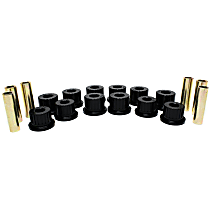 Leaf Spring Bushing - Black, Polyurethane, Direct Fit, 2-spring-and-shackle set