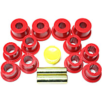 7.2103R Leaf Spring Bushing - Red, Polyurethane, Direct Fit, 2-spring-and-shackle set