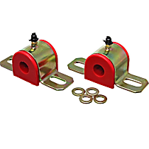 9.5165R Sway Bar Bushing - Red, Polyurethane, Universal, Set of 2, 31.5 mm Sway Bar Diameter