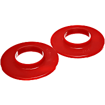 9.6116R Coil Spring Insulator - Red, Polyurethane, Universal, Set of 2