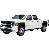 751614 Front and Rear, Driver and Passenger Side Fender Flares, Lightly Textured Black Rugged Look Series