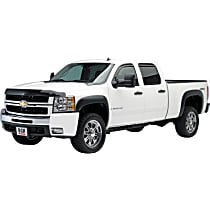 753014 Front and Rear, Driver and Passenger Side Fender Flares, Black Rugged Look Series