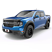 753594 Front and Rear, Driver and Passenger Side Fender Flares, Black Crew Cab Pickup