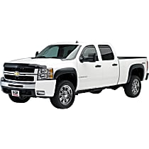 754694 Front and Rear, Driver and Passenger Side Rugged Look Series Fender Flares, Lightly Textured Black