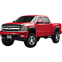 791404 Front and Rear, Driver and Passenger Side Fender Flares, Lightly Textured Black Bolt-on Look Series