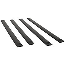 951674 Side Molding - Black, ABS Plastic, Direct Fit, Set of 4