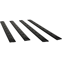 991574 Side Molding - Black, ABS Plastic, Direct Fit, Set of 4