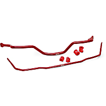 Sway Bar Kit, 2-Door, Coupe, RWD, Anti-Roll-Kit, With 35 mm. Front and 19 mm. Rear, Front and Rear Sway Bar are Tubular and 2 Way-Adjustable, Precision Hi-Tensile Steel Alloy, 35 mm Front/19 mm Rear, Non-adjustable, Powdercoated red