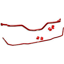 E40-55-019-01-11 Front and Rear Sway Bar Kit, Steel, 23 mm Front/11 mm Rear, Non-adjustable, Convertible, Powdercoated red