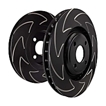 Front, Driver or Passenger Side Brake Disc, Slotted, 6 Lugs, 377.95 mm, 6.4L 8Cyl, BSD Sport Ultra Quiet V Slot