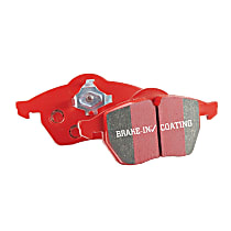 Rear Aramid Fiber Ceramic Brake Pad Set, FMSI Pad No. D1807; Vented; 5 Bolt Holes; 345mm Dia.; 62mm Height; 28mm Thick, Redstuff Ceramic Low Dust